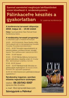Pálinkacefre készítés a gyakorlatban 4. Szakmai Nap