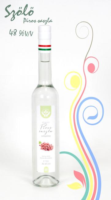 Kézműves Piros saszla szőlőpálinka